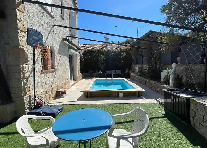 Riviera Close To Center City, Ac, Pool Ferienhaus Antibes